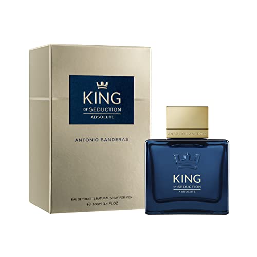 Antonio Banderas Perfumes - King of Seduction Absolute - Eau de Toilette Spray per Uomo, Fragranza di Muschio Legnoso - 100 ml