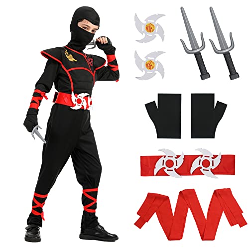 Aomig Costume da Ninja, Ninja Costume Ragazzo Halloween Costume con...
