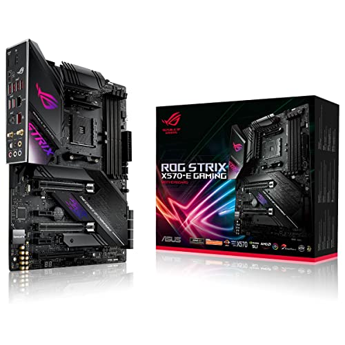 ASUS ROG Strix X570-E Gaming Scheda Madre AMD X570 ATX con PCIe 4.0, 2.5 Gbps, Intel Gigabit LAN, Wi-Fi 6 AX, 16 Fasi di Alimentazione, 2 M.2 con Dissipatori, SATA 6 Gb s, USB 3.2 Gen2 e Aura Sync RGB