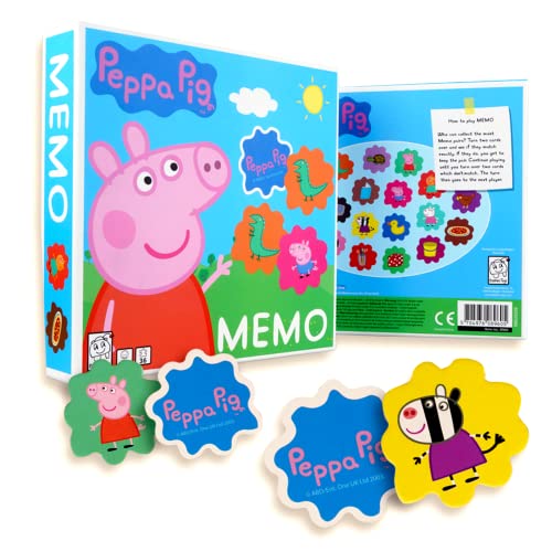 Barbo Toys Memory Game Peppa Pig per Bambini - Giochi Carte per Bambini con 36 Pezzi - Gioco Educativo - Licenza Ufficiale Peppa Pig Giocattoli 3+ Anni