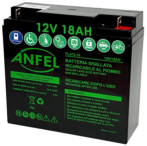 Batteria ricaricabile 12V 18Ah batteria al piombo ermetica ricarica...