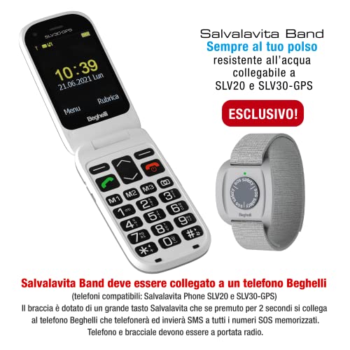 Beghelli Kit Salvalavita Phone SLV20 + Bracciale Band Telefono per ...
