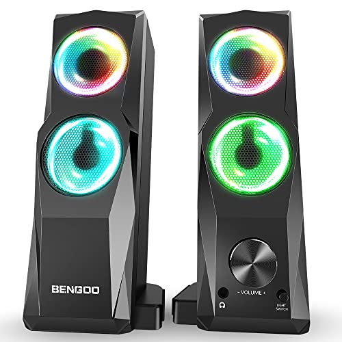 BENGOO GS01 Casse per PC, Casse PC Gaming Illuminazione RGB Cablati...