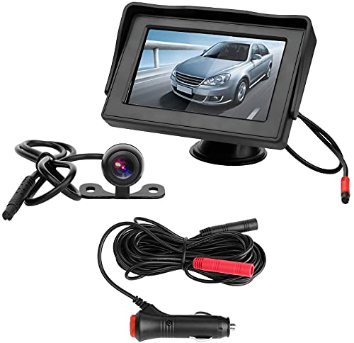 BEST4U Telecamera Auto Retromarcia, 10,9 cm TFT LCD Car Monitor Tel...