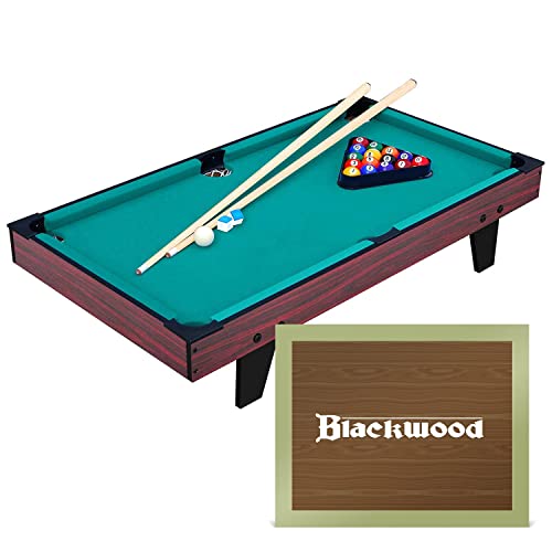 Blackwood Mini tavolo da biliardo Junior 3  – per bambini – Tavolo da biliardo con accessori, set di steca, palline, triangolo e gesso, mini tavolo da biliardo – 95 x 51,5 x 20,1 cm