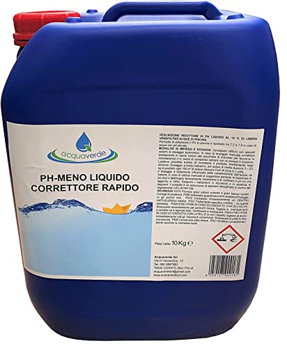 Brentag PH Meno Liquido Piscine, Correttore abbattitore PH Acido Acqua Piscina Liquido kg 10