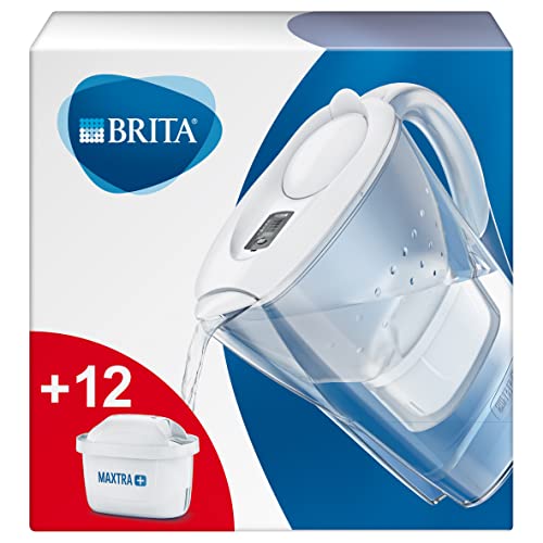 BRITA Caraffa Filtrante Marella per acqua, Bianco (2.4l) - Pacchett...