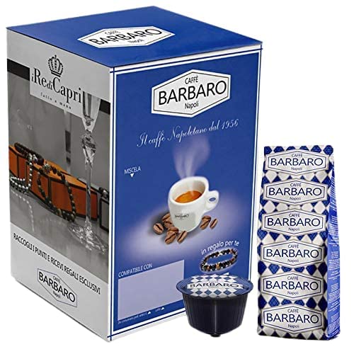 CAFFE  BARBARO Napoli 100 Capsule caffè Dolce Gusto Cremoso Napoli Miscela Blu