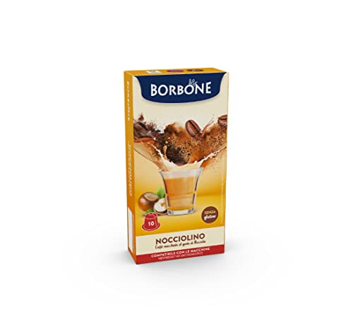 Caffè Borbone Nocciolino - Cappuccino al gusto di Nocciola - 60 capsule (6 confezioni da 10) - Compatibili con le Macchine ad uso domestico Nespresso*