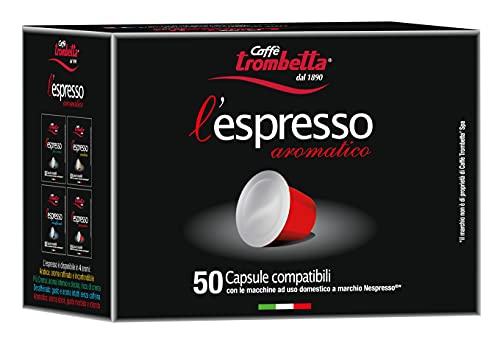 Caffè Trombetta, l espresso aromatico - Aroma dolce, Gusto morbido. 50 Capsule compatibili Nespresso