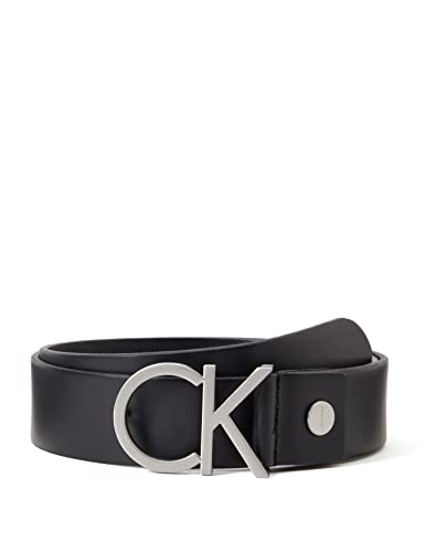 Calvin Klein CK Logo Belt 3.5 Cm Cintura, Black, 85 Donna