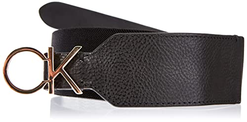Calvin Klein RE-Lock High Waist 5CM Belt Cintura, CK Black, 80 cm Donna