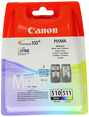 Canon PG-510 + CL-511 Inkjet getto d inchiostro Cartuccia originale