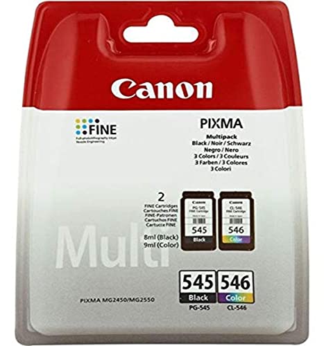 Canon PG-545 CL-546 Cartucce Inchiostro, Multipack Blister, Nero e Colore