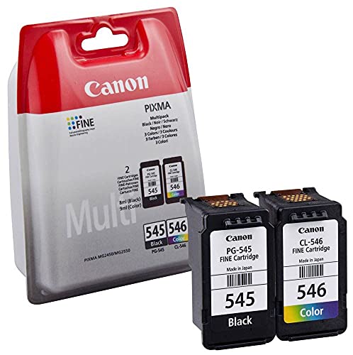 Canon PG-545 CL-546 Cartucce Inchiostro, Multipack Blister Security, Nero e Colore