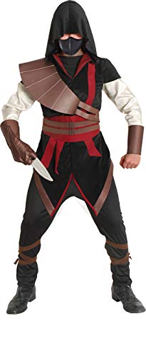 Ciao Ninja Assassin costume bambino, Nero Marrone Rosso, 9-11 anni