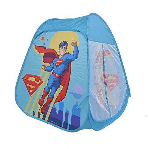 Ciao- Tenda Gioco Superman DC Comics (cm 80x80x90) Pieghevole con Apertura Pop-up, Colore Azzurro, Rosso, Giallo, One Size, E7215