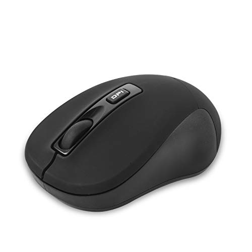 cimetch Piccolo Mouse Senza Fili 2.4 GHz Mini Mouse Wireless Preciso con Nano Ricevitore per Il Computer Portatile Tablet (Nero)