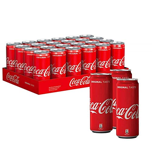 Coca-Cola 25273 24 Lattine da 250 Ml, Gusto Originale, Lattina Rici...