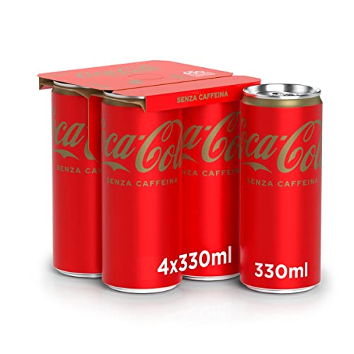 Coca-Cola Senza Caffeina – 4 Lattine da 330 ml, Tutto il Gusto di...