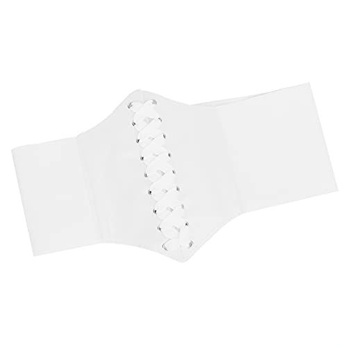 Corsetto bianco, cinture da donna Cintura alta elastica Cintura larga Cinch Cintura corsetto per la decorazione dell abbigliamento