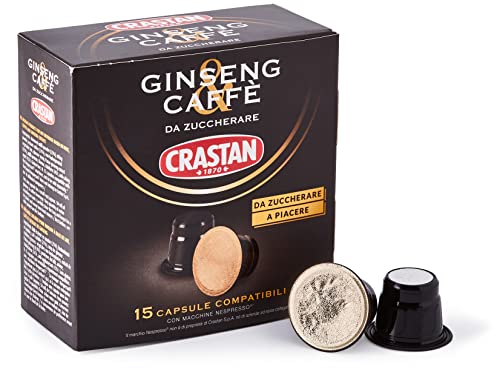 Crastan Capsule Compatibili Nespresso Ginseng, 15 Capsule
