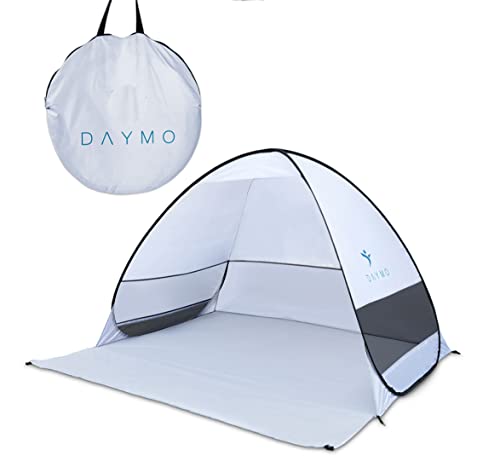 DAYMO Tenda da spiaggia, 190 x 160 cm, con protezione UV 50 +, protezione dal vento autoaperto, tenda pop-up