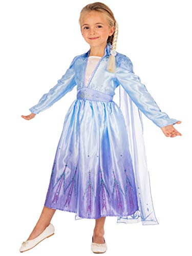 Disney Costumi Vestito per Ragazze Frozen Blu 3-4 anni