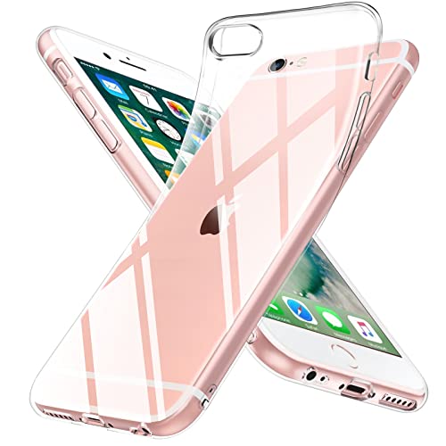 DOSMUNG Custodia per iPhone 6 6s, Silicone Flessibile [Ultra Sottile] [Leggera] [Anti-Scivolo] [Anti Graffio] Cover per iPhone 6 6s, Trasparente