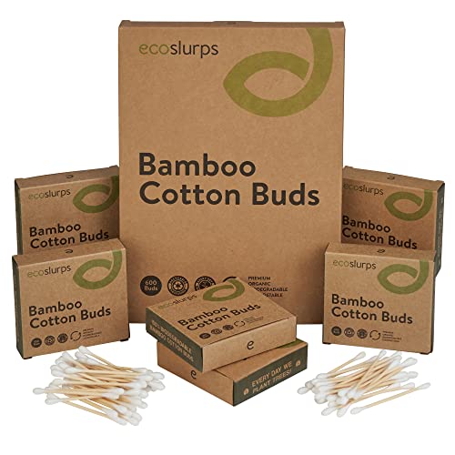 EcoSlurps 600 Batuffoli di cotone, dischetti e cotton fioc - cotton...