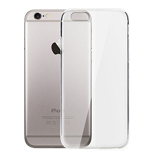 ELECTRÓNICA REY Cover in Gel TPU Trasparente per iPhone 6-6S, Ultra Sottile 0,33 mm, Morbido Flessibile, Custodia Silicone