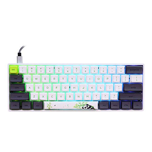 EPOMAKER SKYLOONG SK61 61 Keys Hot Swappable Mechanical Keyboard with RGB Backlit, NKRO, water-resistant, Type-C Cable for Win Mac Gaming (Gateron Optical Blue, Panda)