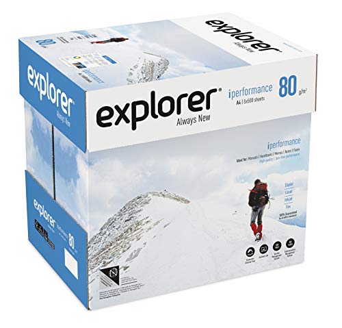 EXPLORER - Carta bianca multiuso per stampante - A4 80 gr - 5 confezioni - 2500 fogli
