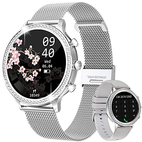 Fitonme Smartwatch Donna, Effettua Rispondi Rifiuta Chiamate Fitness Tracker Watch per Telefoni Android iOS