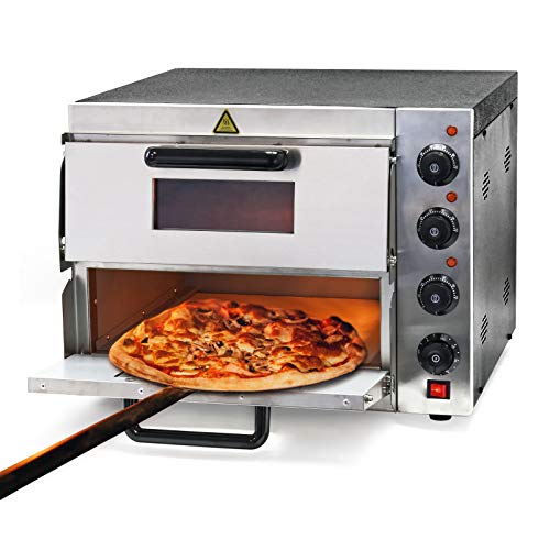 Forno per pizza a due livelli in acciaio inox, 3000W, 350°C Fornetto elettrico