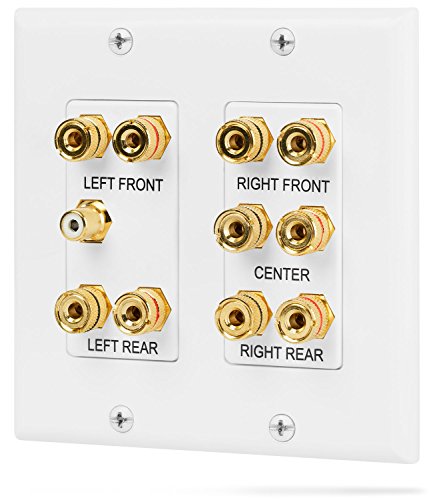 Fosmon [2-Gang 5.1 Surround Distribution] Home Theater Wall Plate -...