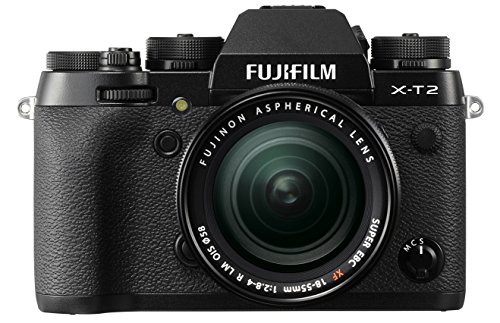 Fujifilm X-T2 + Obiettivo Zoom XF18-55mm F2.8-4 R LM OIS Fotocamera digitale da 24 megapixel, Sensore X-Trans CMOS III APS-C, Mirino EVF 2,36MP, LCD 3  orientabile, Ottiche intercambiabili, Nero