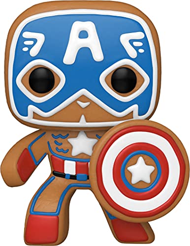 Funko POP Marvel: Holiday - Captain America S3 Figura da Collezione, Multicolore, 50657