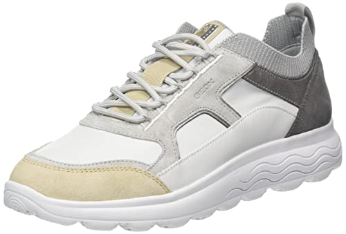 Geox D Spherica C, Sneakers Donna, Bianco Grigio (White Lt Grey), 3...