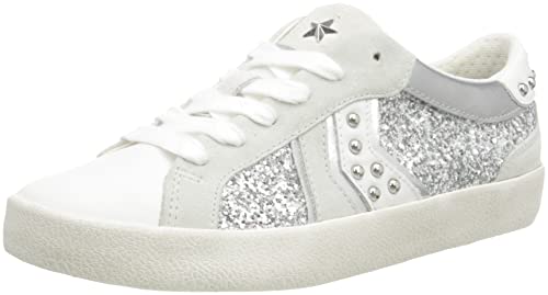 Geox D Warley A, Sneakers Donna, Argento Bianco (Silver Off Wht), 37 EU