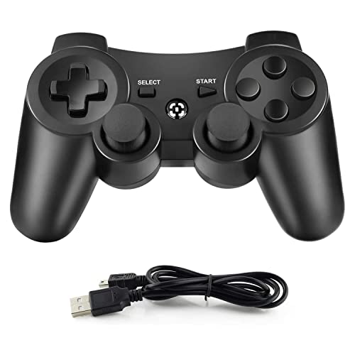 Gezimetie Controller per PS3, senza fili Controller di gioco per PS3, PS3 Controller, Bluetooth Controller con cavo di caricabatterie, Controller Wireless Bluetooth Joystick per Play-Station 3