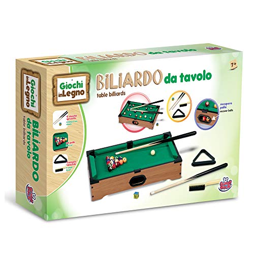 Grandi Giochi- Biliardo da Tavolo, Multicolore, GG95010...
