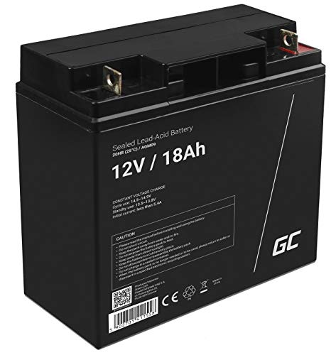 GreenCell Batteria AGM 12V 18Ah al piombo accumulatore sigillata VRLA Senza manutezione ricaricabile Batterie di ricambio ermetica | Giocattoli | Falciatrice | Scooter | Peschereccio | Trattorino