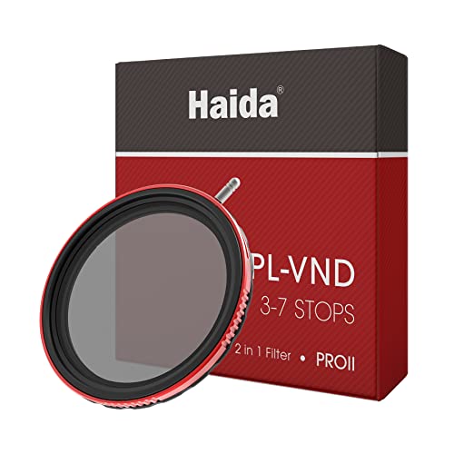 Haida Filtro CPL + VND 2 in 1 77 mm - Filtro polarizzatore ND variabile 3-7 stops ND8 ND16 ND32 ND64 ND128