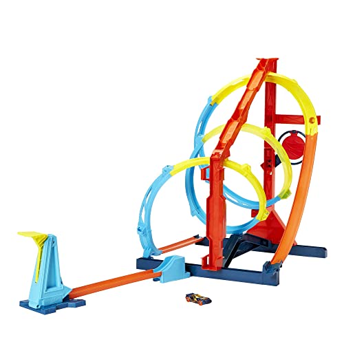 Hot Wheels - Track Builder Unlimited Vortice Estremo playset, con pista a elica, include 1 macchinina Hot Wheels, Giocattolo per Bambini 6+ Anni, HDX79