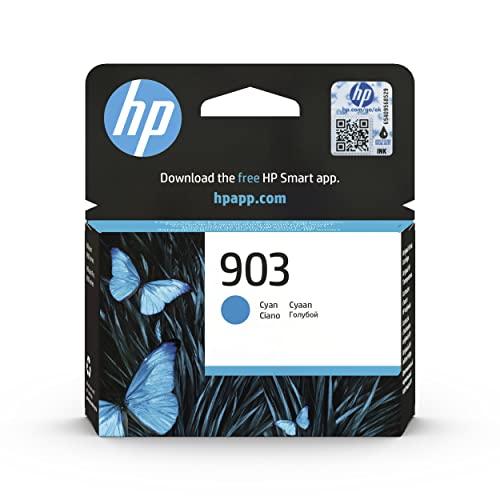 HP 903 Ciano, T6L87AE, Cartuccia Originale HP, Compatibile con Stampanti HP OfficeJet 6950, OfficeJet Pro 6960 e 6970