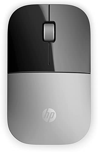 HP - PC Z3700 Mouse Wireless, Sensore Preciso, Tecnologia LED Blue, 1200 DPI, 3 Pulsanti, Rotella Scorrimento, Ricevitore USB Wireless 2.4 GHz Incluso, Design Pratico e Confortevole, Argento