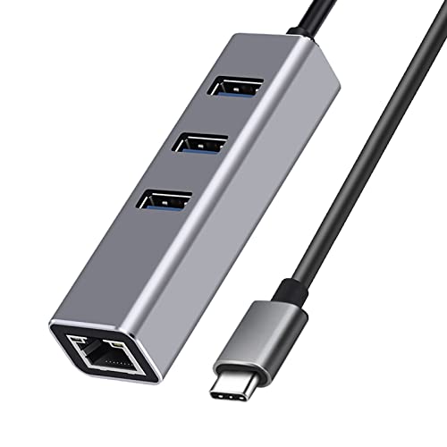 Hub USB C, 4 porte, ZESKRIS USB 3.0 adattatore USB C splitter con 1 USB 3.0, 2 USB 2.0, RJ45 Ethernet per MacBook Pro Air, Mac Dongle, laptop, Steam Deck, PS4 PS5, Dell XPS, iPad Pro