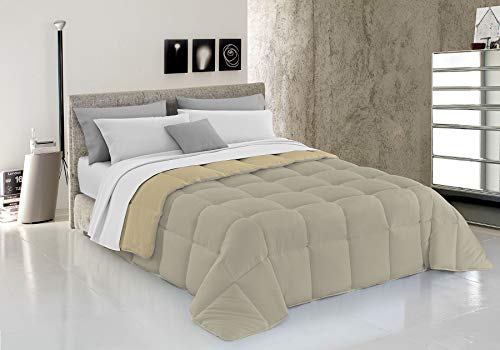 Italian Bed Linen Trapunta Invernale Elegant, Tortora Panna, Matrimoniale
