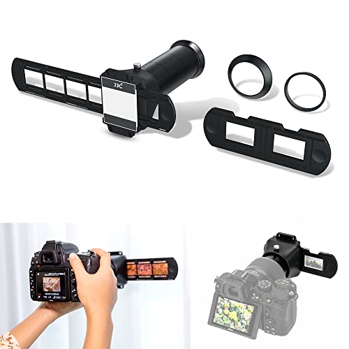 JJC ES-2 Set di adattatori per digitalizzazione di pellicole Converti pellicola negativa da 35 mm e diapositiva in JPEG digitale, adattatore per copia negativa per obiettivo Canon Sony Nikon Macro